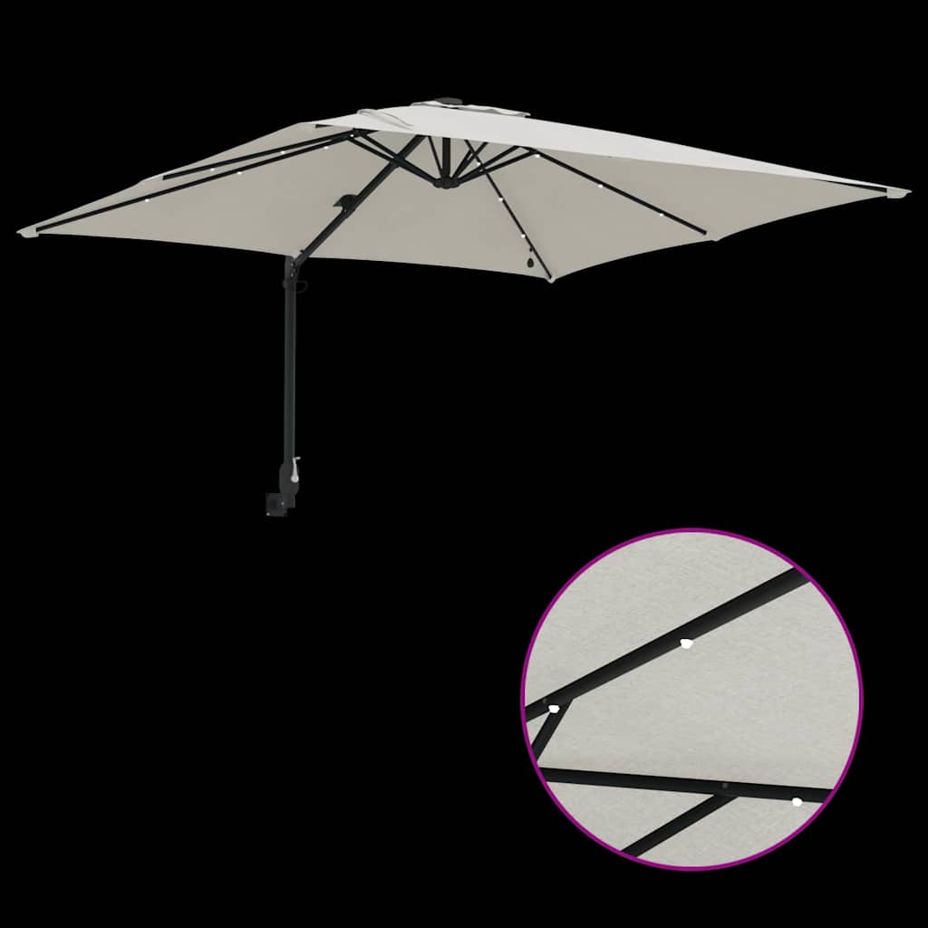 Garden Parasol 248.5 X 247.5 X 160 Cm Fabric