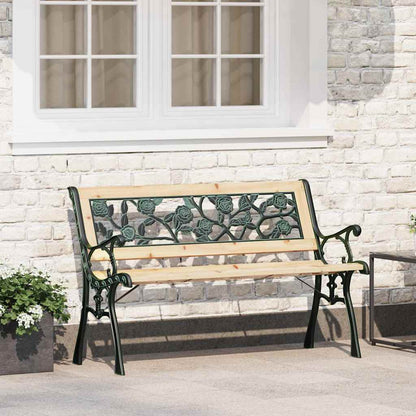 Garden Bench Cast Iron And Solid Firwood
