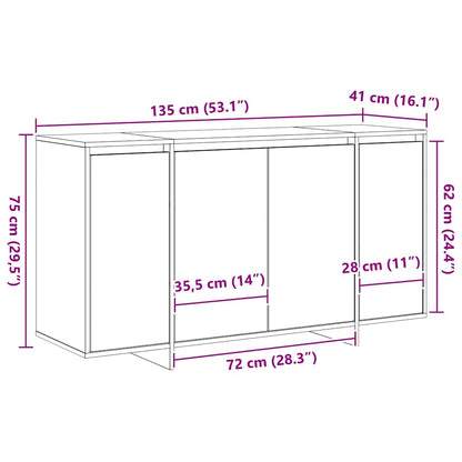 Sideboard 135 X 41 X 75 Cm Engineered Wood