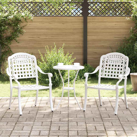 Garden Chair 2 Pcs 55 X 56.5 X 91Cm Aluminium