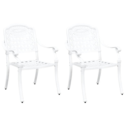 Garden Chair 2 Pcs 55 X 56.5 X 91Cm Aluminium