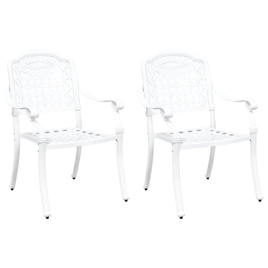 Garden Chair 2 Pcs 55 X 56.5 X 91Cm Aluminium