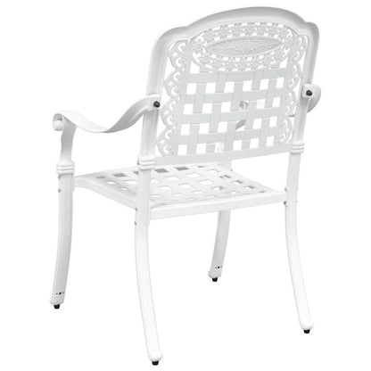 Garden Chair 2 Pcs 55 X 56.5 X 91Cm Aluminium