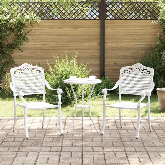 Garden Chair 2 Pcs 55 X 56.5 X 91Cm Aluminium
