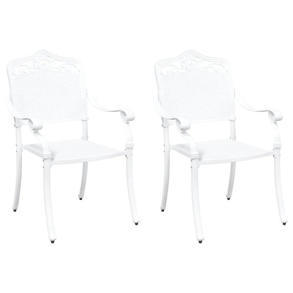 Garden Chair 2 Pcs 55 X 56.5 X 91Cm Aluminium