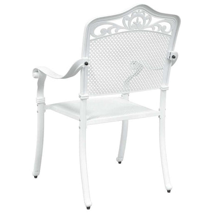 Garden Chair 2 Pcs 55 X 56.5 X 91Cm Aluminium