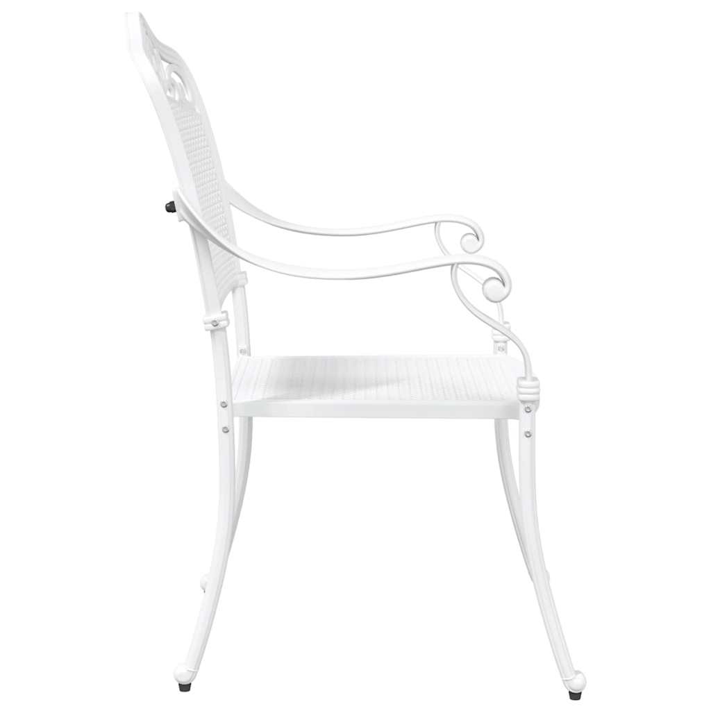 Garden Chair 2 Pcs 55 X 56.5 X 91Cm Aluminium