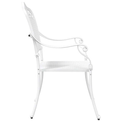 Garden Chair 2 Pcs 55 X 56.5 X 91Cm Aluminium