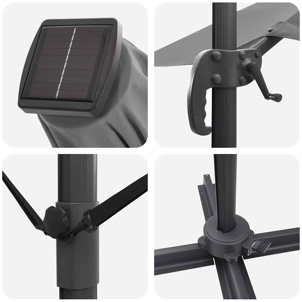 Cantilever Roma Parasol And Black 352 X 251 X 265 Cm