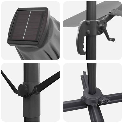 Cantilever Roma Parasol And Black 352 X 251 X 265 Cm