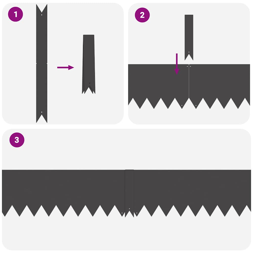 Lawn Edgings 30 Pcs 100 X 0.5 X 20 Cm Steel
