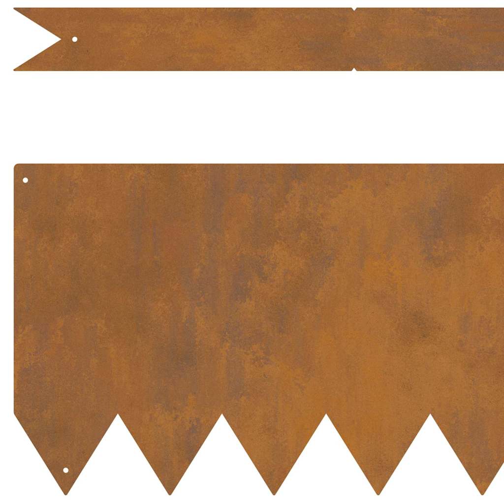 Lawn Edgings 10 Pcs Brown 100 X 0.5 X 20 Cm