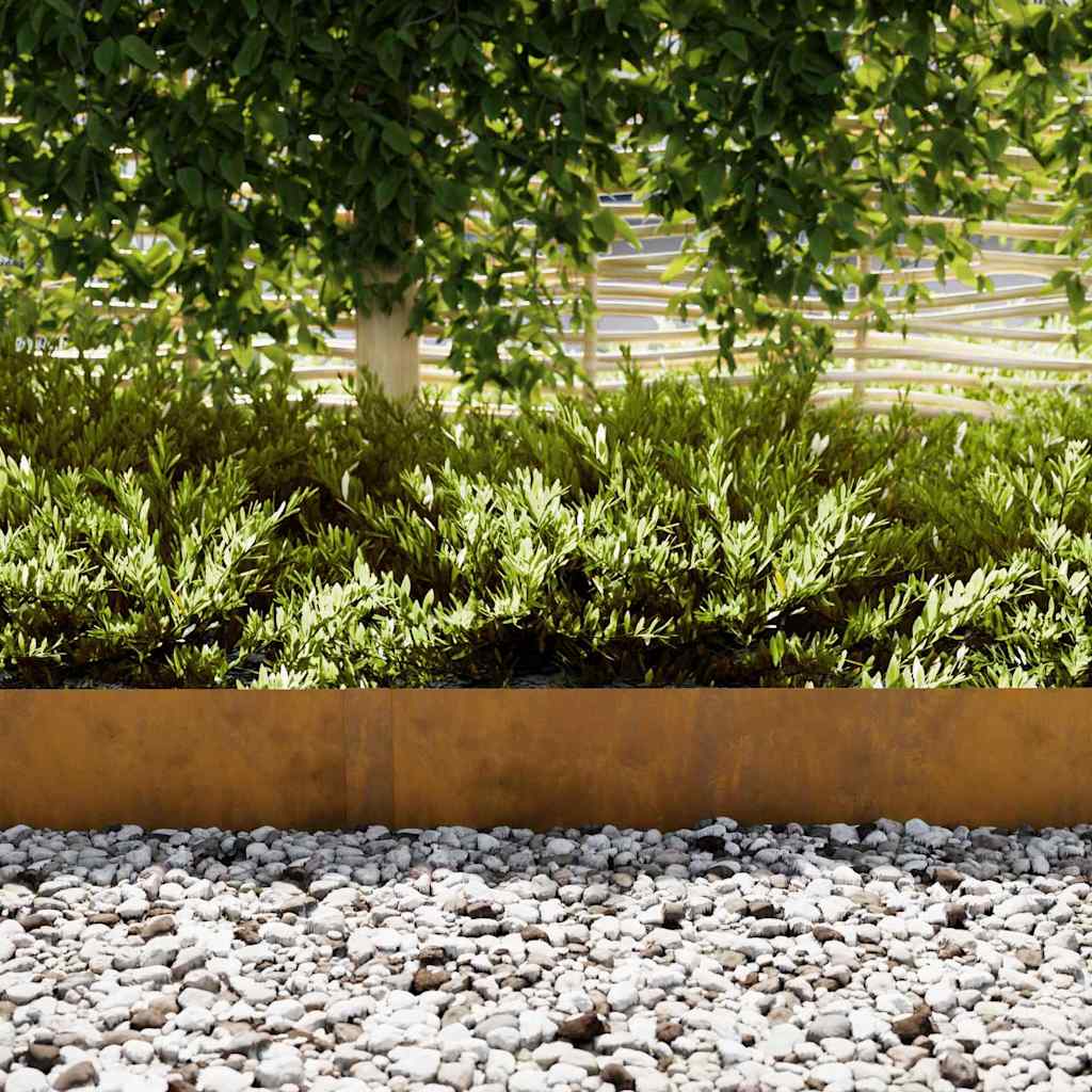 Lawn Edgings 10 Pcs Brown 100 X 0.5 X 20 Cm