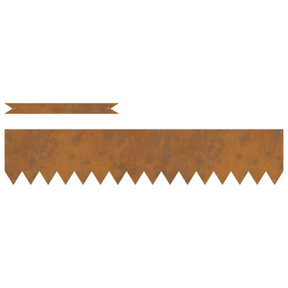 Lawn Edgings 10 Pcs Brown 100 X 0.5 X 20 Cm