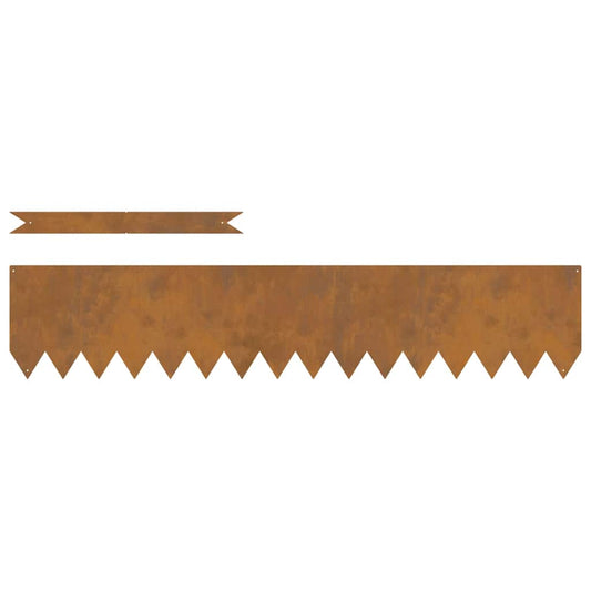 Lawn Edgings 10 Pcs Brown 100 X 0.5 X 20 Cm
