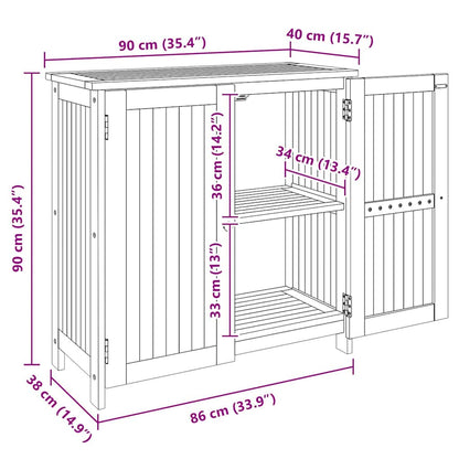 Garden Cabinet Other Brown Solid Acacia Wood