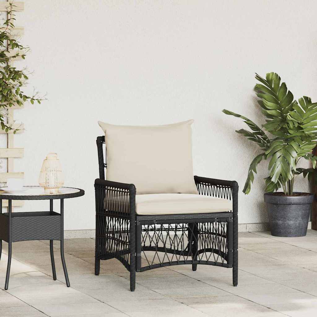 Garden Chair Black 60 X 70 X 78Cm Poly Rattan