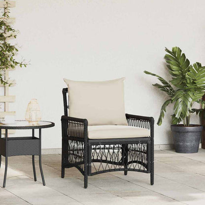 Garden Chair Black 60 X 70 X 78Cm Poly Rattan