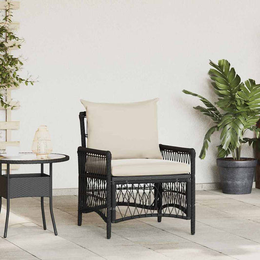 Garden Chair Black 60 X 70 X 78Cm Poly Rattan