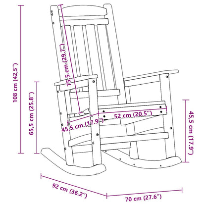 Garden Rocking Chair 70 X 92 X 108Cm Plastic