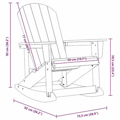 Adirondack Rocking Chair 73.5 X 92 X 90Cm Hdpe