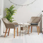 Garden Chair 2 Pcs Black 55 X 62.5 X 82Cm Poly Rattan