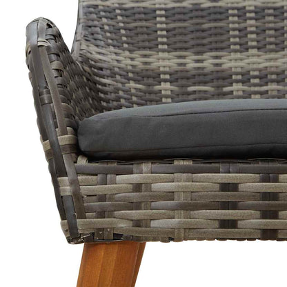 Garden Chair 2 Pcs 55 X 62.5 X 82Cm Poly Rattan