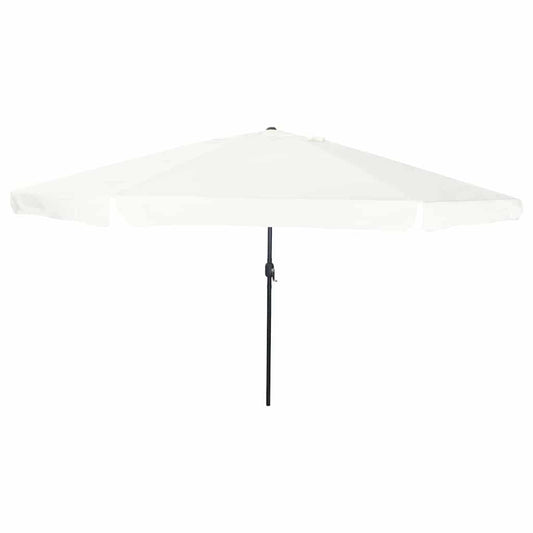 Garden Parasol White And Black 395 X 395 X 245 Cm