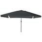 Garden Parasol White And Black 395 X 395 X 245 Cm