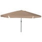 Garden Parasol White And Black 395 X 395 X 245 Cm