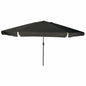 Garden Parasol White And Black 395 X 395 X 245 Cm