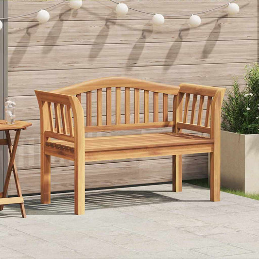Garden Bench Brown 120 X 53.5 X 85 Cm Solid Teak Wood