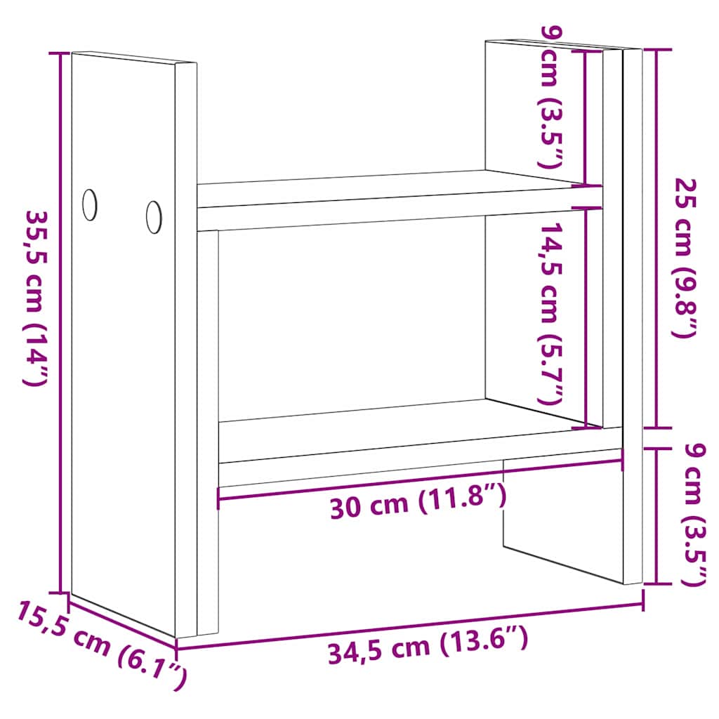 Desk Organiser 34.5 X 15.5 X 35.5 Cm