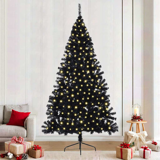Christmas Tree With Decorative String Lights
