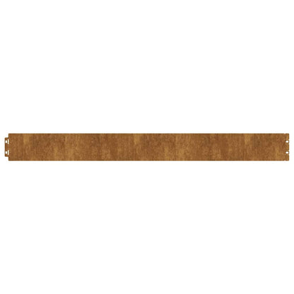 Lawn Edgings 30 Pcs Rusty 103 X 20 Cm Weathering Steel