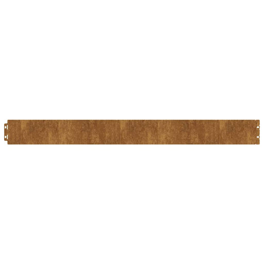 Lawn Edgings 30 Pcs Rusty 103 X 20 Cm Weathering Steel