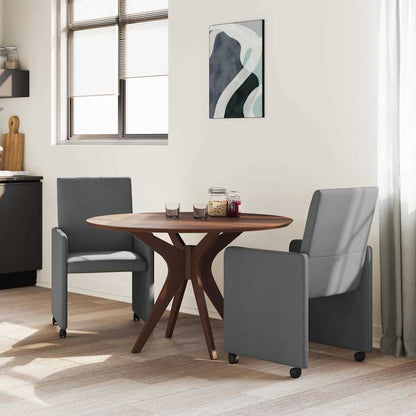 Dining Chairs With Wheel 2 Pcs 57 X 66 X 94 Cm Fabric