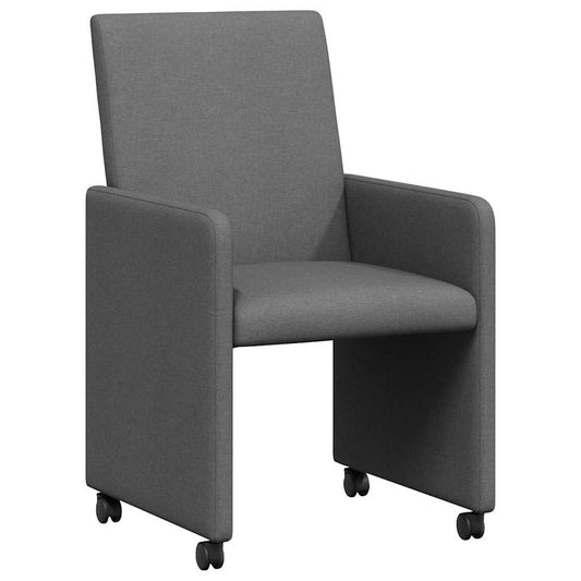 Dining Chairs With Wheel 2 Pcs 57 X 66 X 94 Cm Fabric