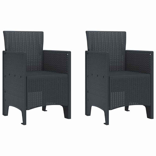 Garden Chair 2 Pcs 53 X 49 X 85 Cm Pp