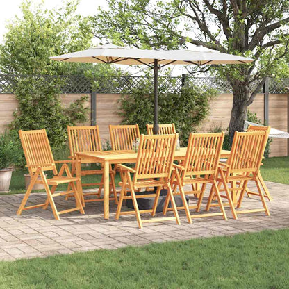 9 Piece Garden Dining Set Solid Wood Acacia