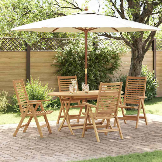 Garden Chair 4 Pcs Brown 52 X 64.5 X 108 Cm Solid Teak Wood
