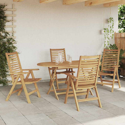 Garden Chair 4 Pcs Brown 52 X 64.5 X 108 Cm Solid Teak Wood