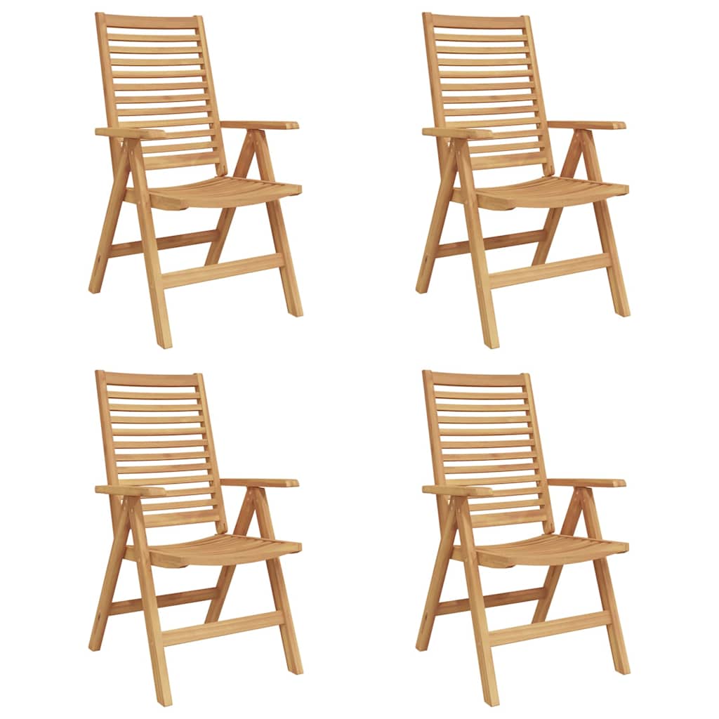 Garden Chair 4 Pcs Brown 52 X 64.5 X 108 Cm Solid Teak Wood