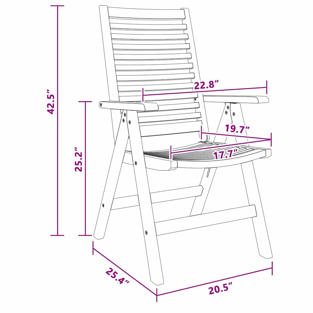 Garden Chair 4 Pcs Brown 52 X 64.5 X 108 Cm Solid Teak Wood