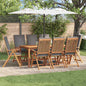 Reclining Garden Chairs With Cushions 2 Pcs Solid Teak Wood