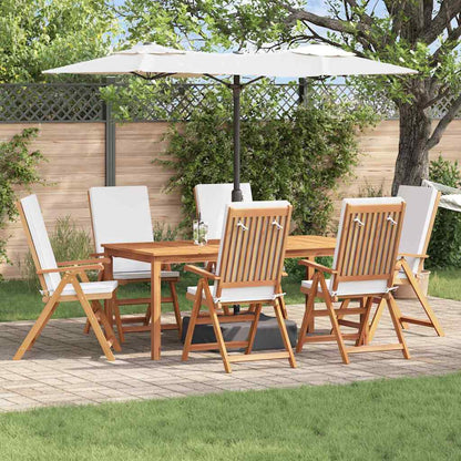 Reclining Garden Chairs With Cushions 2 Pcs Solid Teak Wood