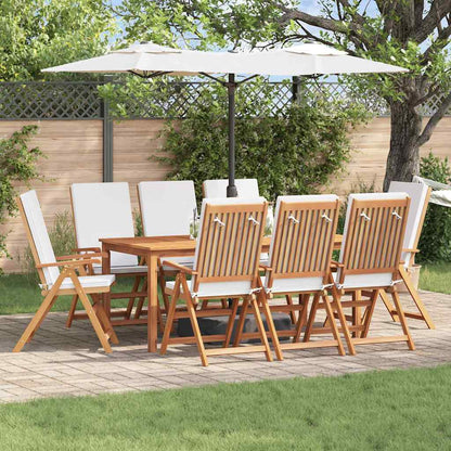 Reclining Garden Chairs With Cushions 2 Pcs Solid Teak Wood