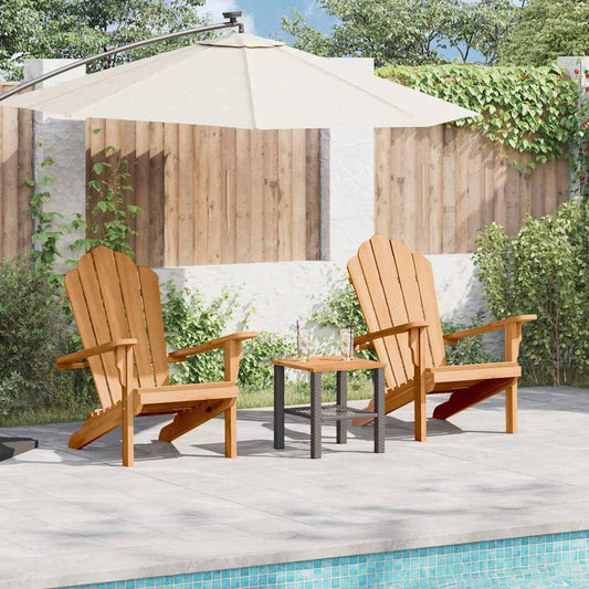 Garden Adirondack Chairs 2 Pcs Brown 77 X 78 X 95 Cm