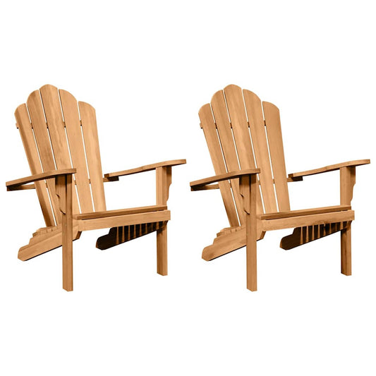 Garden Adirondack Chairs 2 Pcs Brown 77 X 78 X 95 Cm