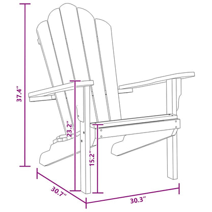 Garden Adirondack Chairs 2 Pcs Brown 77 X 78 X 95 Cm